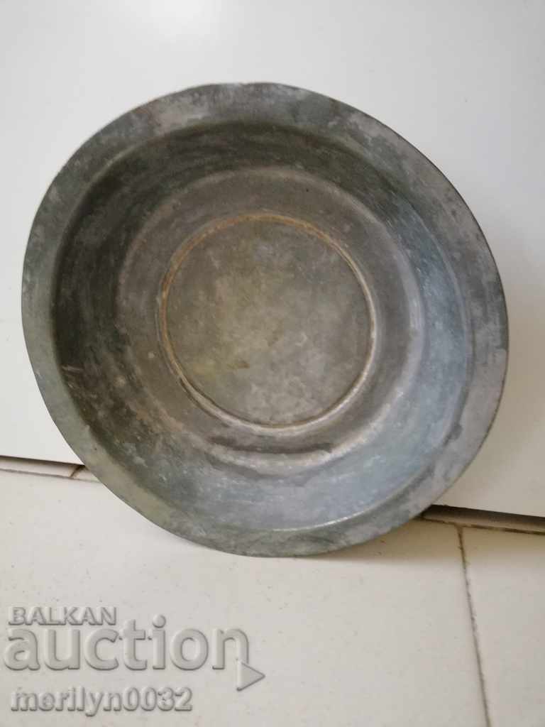 Old copper saucer, copper, pot, plate, bowl with price 37.00 BGN | € 18.92 Old copper saucer, copper, pot, plate, bowl with price 37.00 BGN | € 18.92