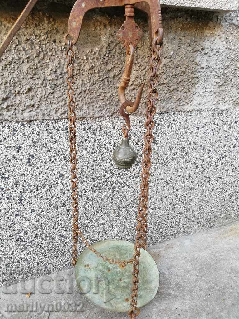 Османски кантар с топуз датиран с инициали паланка везна - 7 Османски кантар с топуз датиран с инициали паланка везна - 7