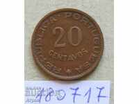 20 центавос 1961 Мозамбик