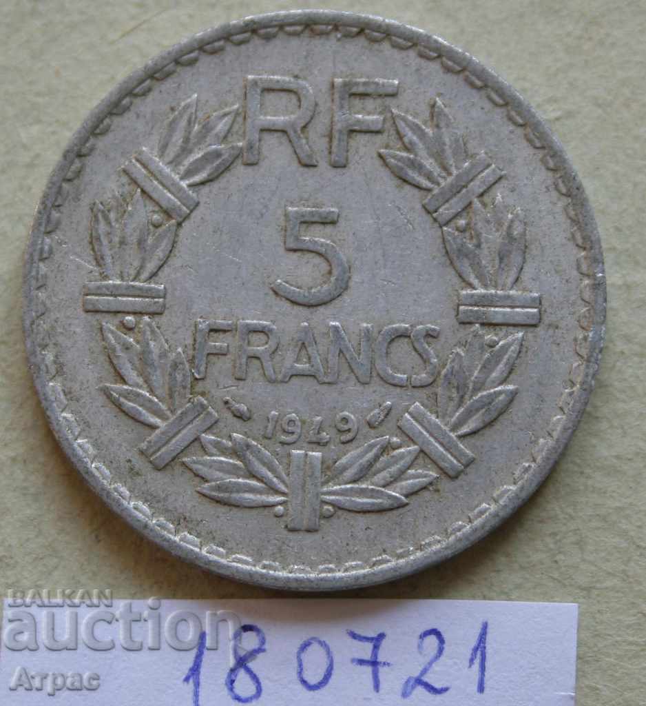 5 franc 1949 France