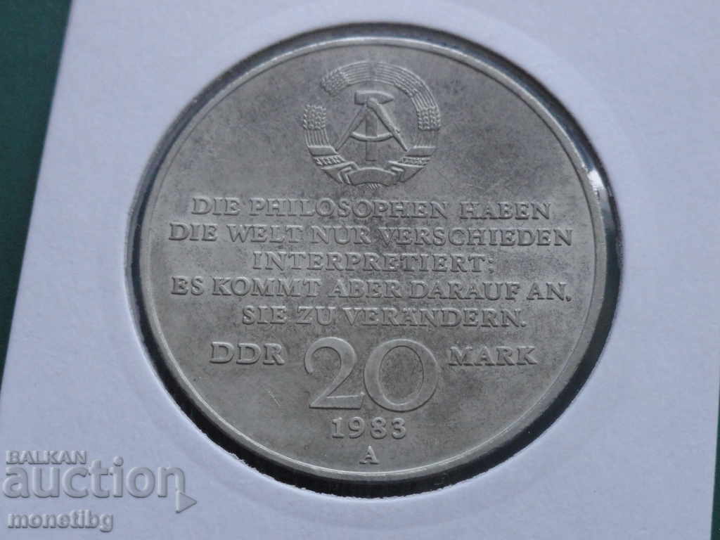 Germany (GDR) 1983 - 20 Marks '' Carl Marx '' with price 16.00 BGN | € 8.18 Germany (GDR) 1983 - 20 Marks '' Carl Marx '' with price 16.00 BGN | € 8.18