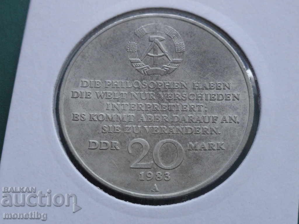 Livrarea Germania (RDG) 1983 - 20 mărci ''Karl Marx''