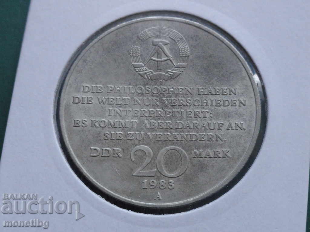 Germany (GDR) 1983 - 20 Marks '' Carl Marx '' - 6 Germany (GDR) 1983 - 20 Marks '' Carl Marx '' - 6