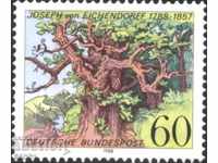 Чиста марка Йозеф фон Айхендорф поет, Дърво 1988 от Германия