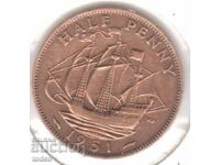 United Kingdom - ½ Penny - 1951 - KM# 868 - George VI
