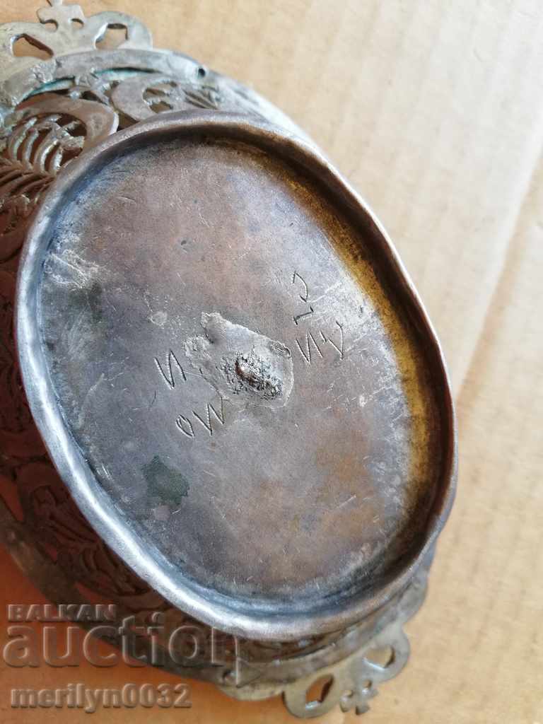 Delivery of Renaissance silver openwork spoon old service inscribed