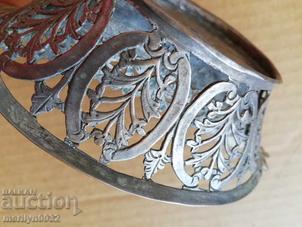 Renaissance silver openwork spoon old service inscribed - 6