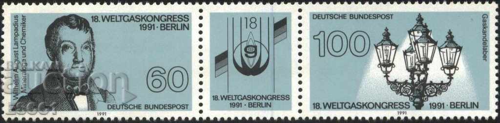 Чисти марки Газов конгрес Вилхелм Лампадиус 1991 от Германия