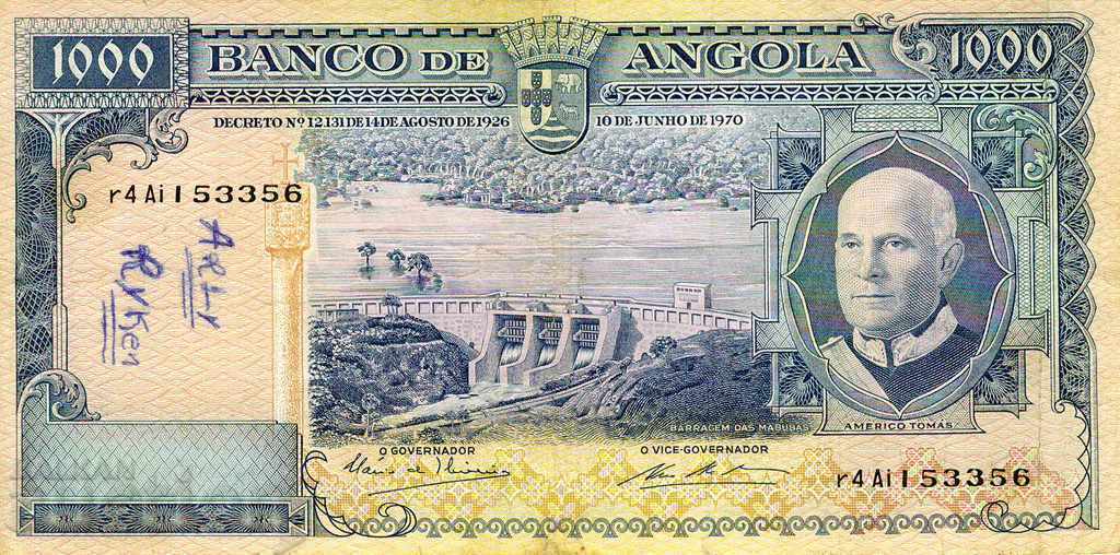 1000 escudo Angola 1970