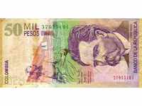 50000 pesos Colombia 2002