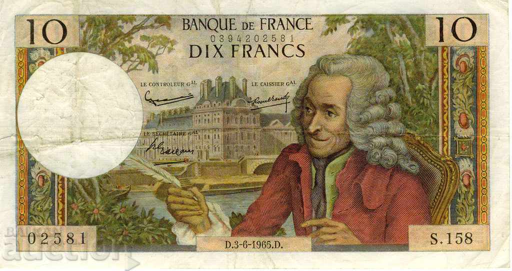 10 Franc France 1965