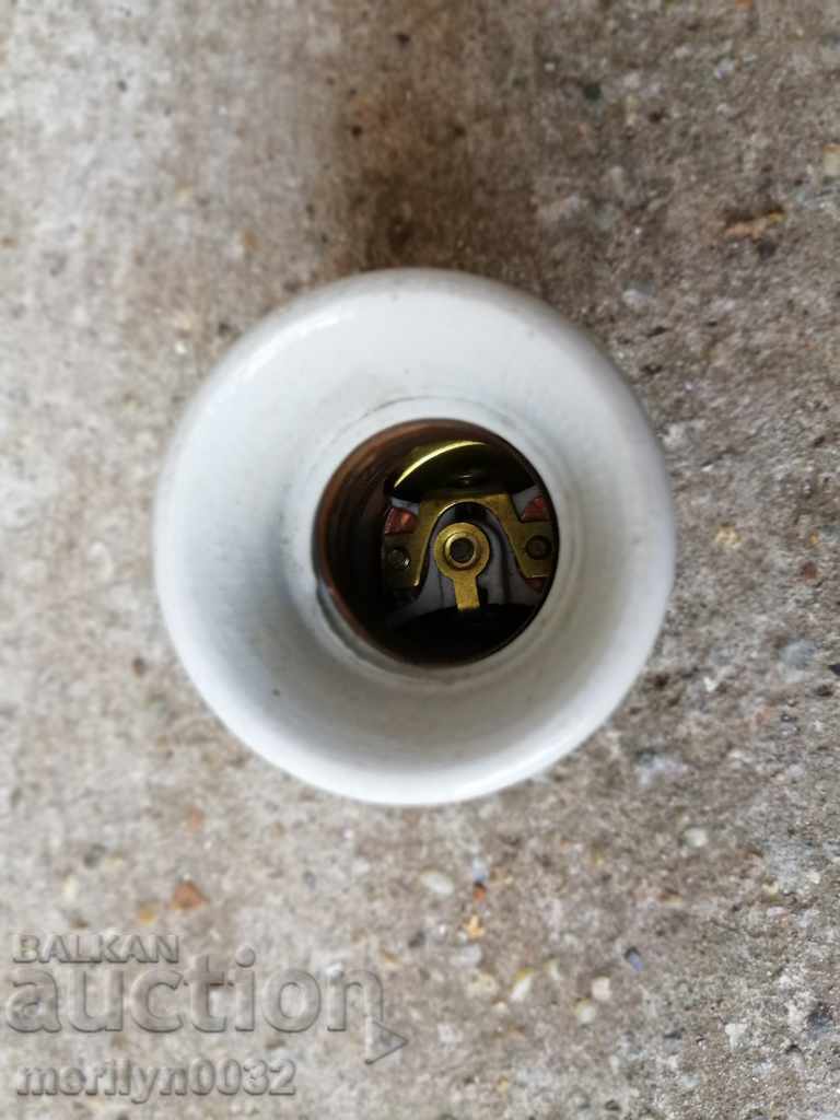 Δημοπρασία Παλιό πορσελάνινο φωτιστικό φανάρι πολυέλαιος αμπαζούρ 1920