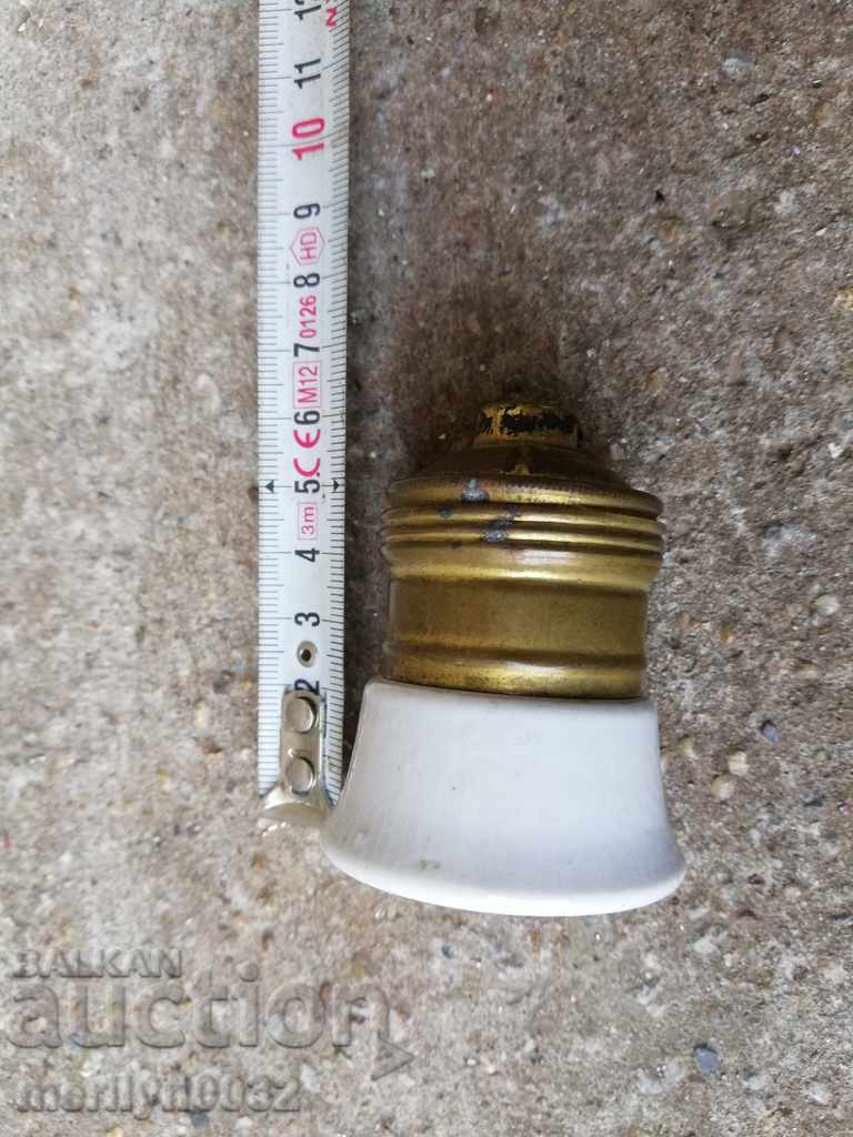 Παράδοση Παλιό πορσελάνινο φωτιστικό φανάρι πολυέλαιος αμπαζούρ 1920