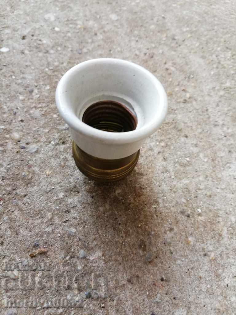 Παλιό πορσελάνινο φωτιστικό φανάρι πολυέλαιος αμπαζούρ 1920 - 7