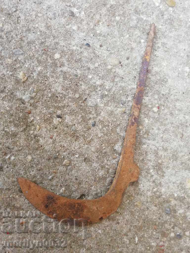 Old handmade hammer, wrought iron mignon - 5