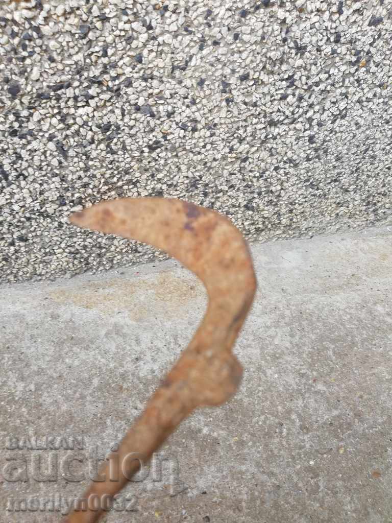 Old handmade hammer, wrought iron mignon - 6