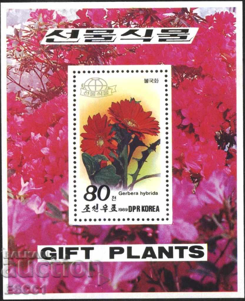 Pure Flower Block, 1989 from North Korea
