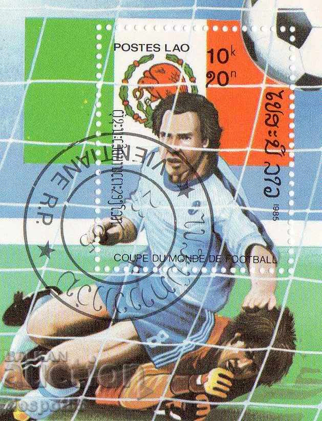 1990. Лаос. Световна футболна купа, Мексико '86. Блок.