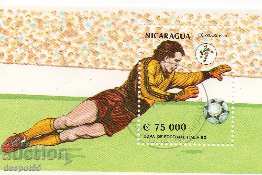 1990. Nicaragua. World Cup, Italy '90. Block.