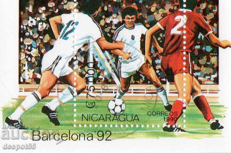 1990. Nicaragua. Jocurile Olimpice, Barcelona '92. Block.