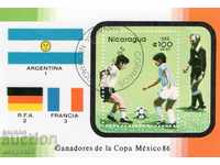 1986. Nicaragua. World Cup, Mexico '86. Block.