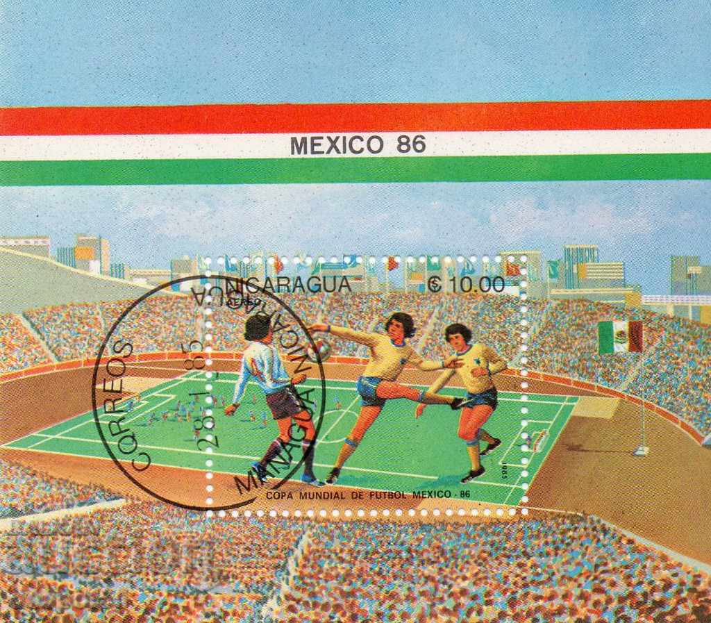 1985. Nicaragua. Cupa Mondială, Mexic '86. Block.