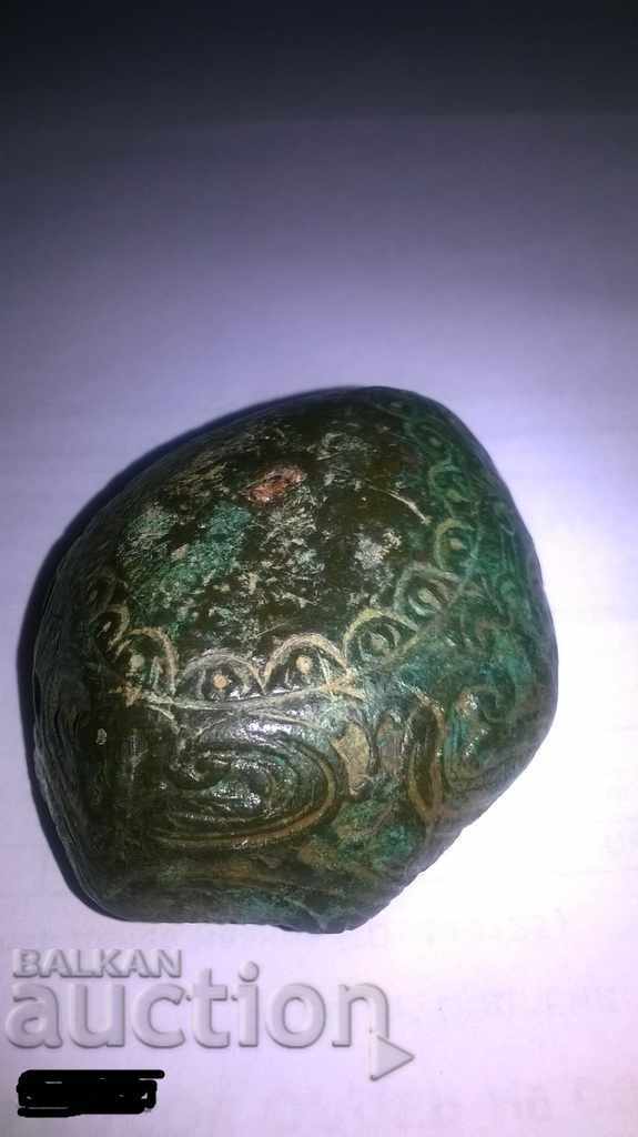 Auction  Bronze ball for a capsule flint pistol pistol