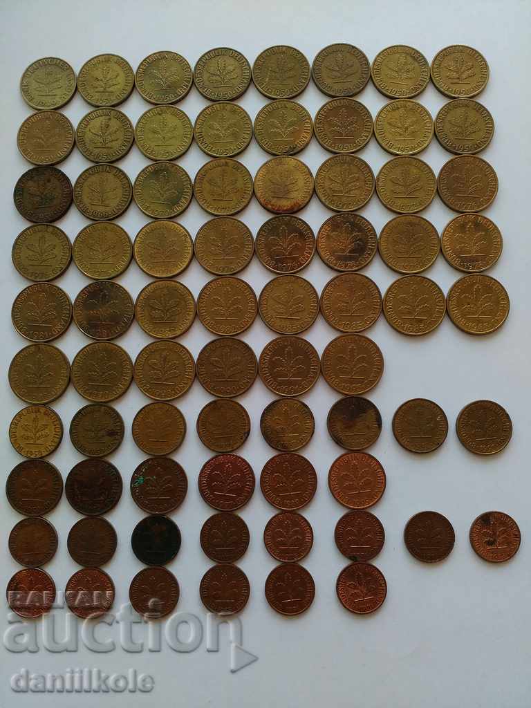 Auction * $ * Y * $ * GERMANY FRG LOT COINS PFENGIES 1950 - 1995 * $ * Y * $ * Auction * $ * Y * $ * GERMANY FRG LOT COINS PFENGIES 1950 - 1995 * $ * Y * $ *