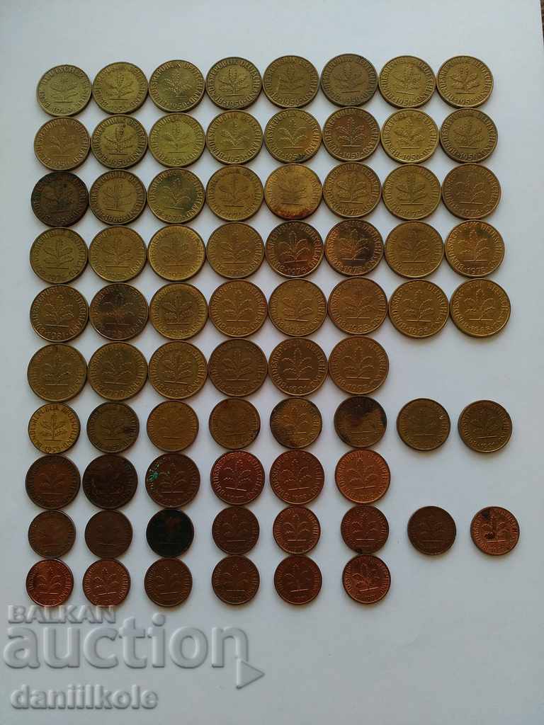 Delivery of * $ * Y * $ * GERMANY FRG LOT COINS PFENGIES 1950 - 1995 * $ * Y * $ * Delivery of * $ * Y * $ * GERMANY FRG LOT COINS PFENGIES 1950 - 1995 * $ * Y * $ *