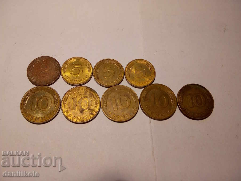 * $ * Y * $ * GERMANY FRG LOT COINS PFENGIES 1950 - 1995 * $ * Y * $ * - 6 * $ * Y * $ * GERMANY FRG LOT COINS PFENGIES 1950 - 1995 * $ * Y * $ * - 6