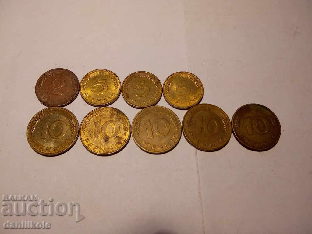 * $ * Y * $ * GERMANY FRG LOT COINS PFENGIES 1950 - 1995 * $ * Y * $ * - 7 * $ * Y * $ * GERMANY FRG LOT COINS PFENGIES 1950 - 1995 * $ * Y * $ * - 7
