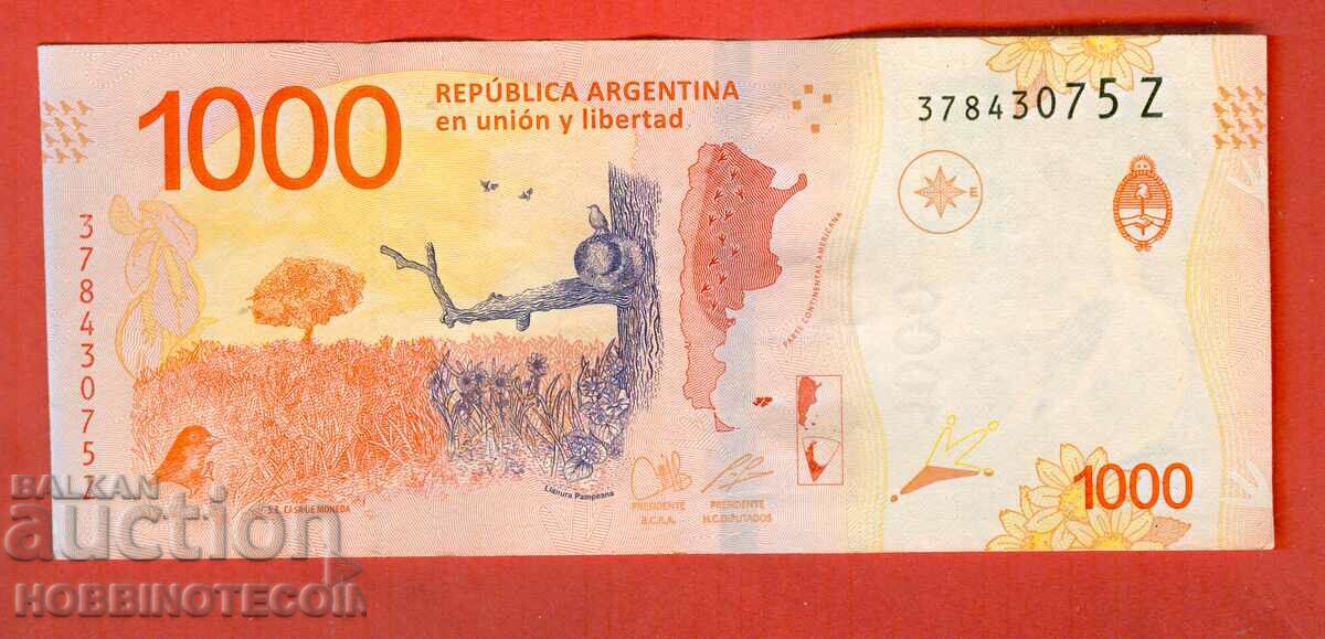 ARGENTINA ARGENTINA 1000 Peso issue issue 2022 letter Z