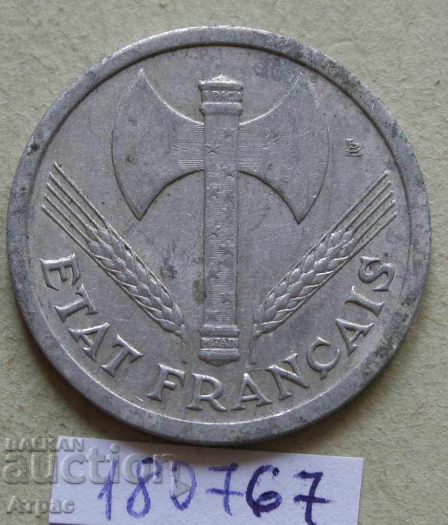 2 франка 1943 Франция с цена € 2.30 | 4.50 лв.