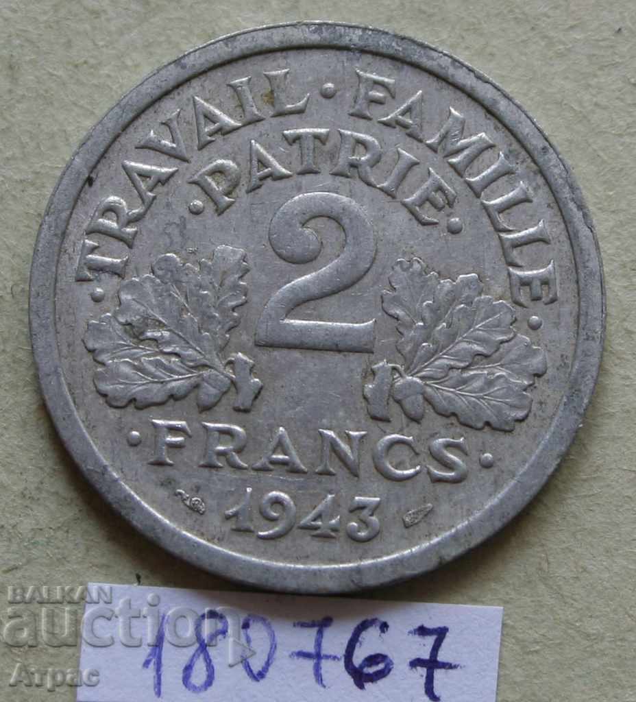 2 франка 1943 Франция