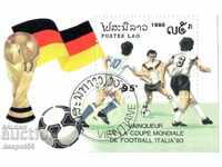 1991. Laos. Germany - World Champion - Italy '90. Block.
