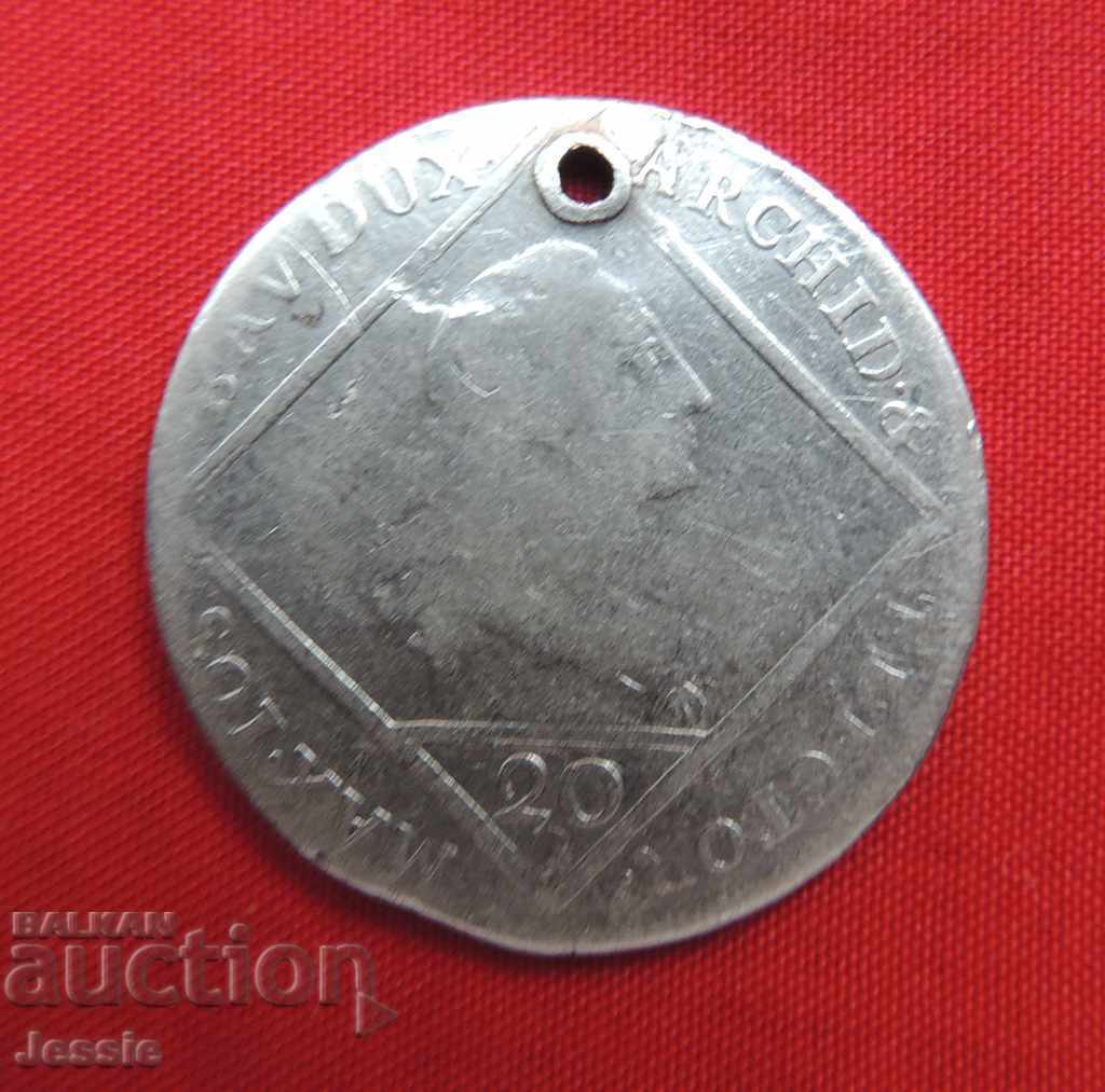 20 кройцера 1772 сребро - Максимилиян Йосиф - Бавария