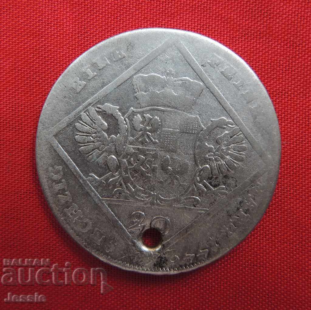 20 Kreuzer 1772 Silver Alexander Brandenburg Ansbach