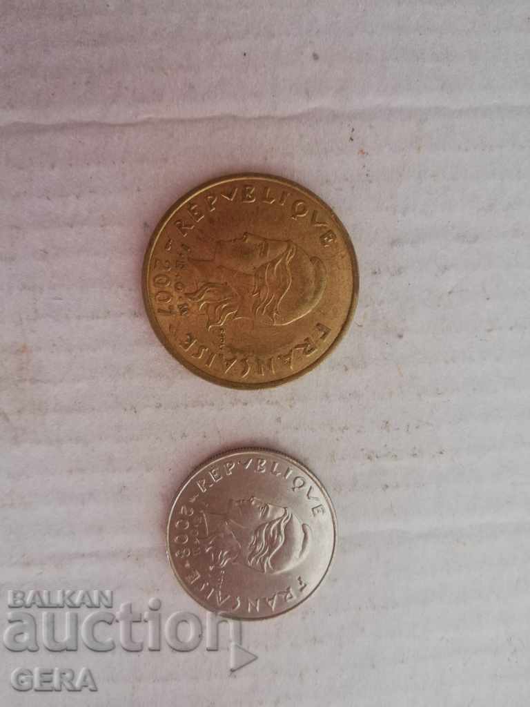 monede 100 SI 10 FRANC NOUA CALEDONIA