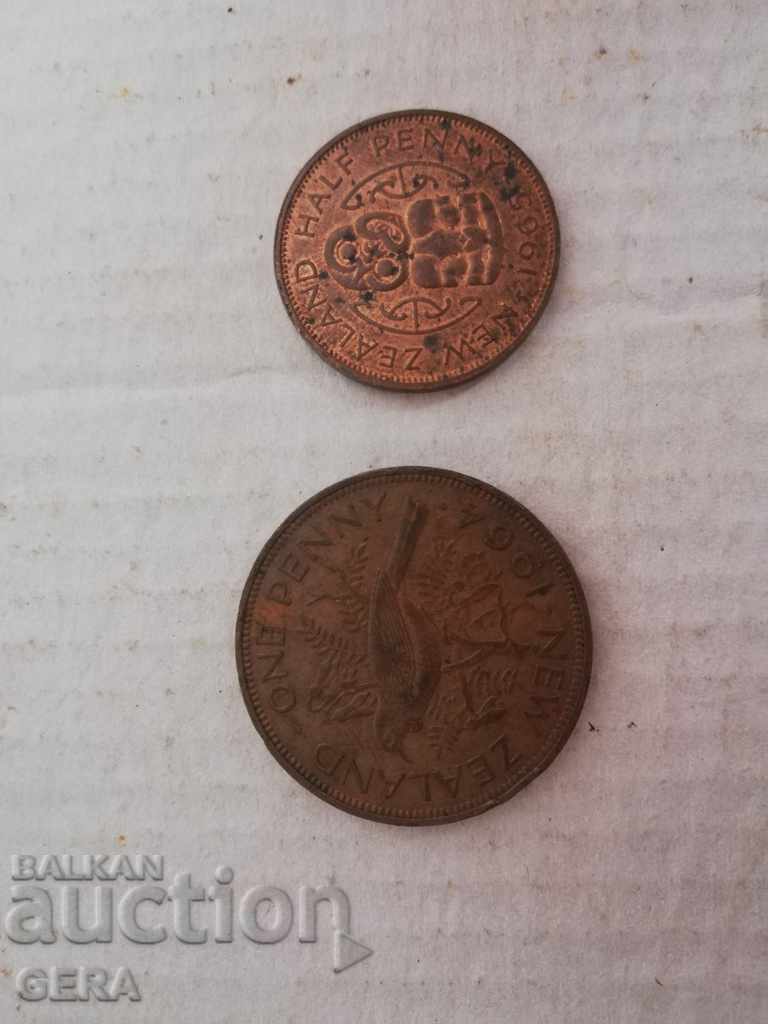 NEW ZEALAND 1 PENNY AND HALF PENNY COINS with price 7.00 BGN | € 3.58 NEW ZEALAND 1 PENNY AND HALF PENNY COINS with price 7.00 BGN | € 3.58