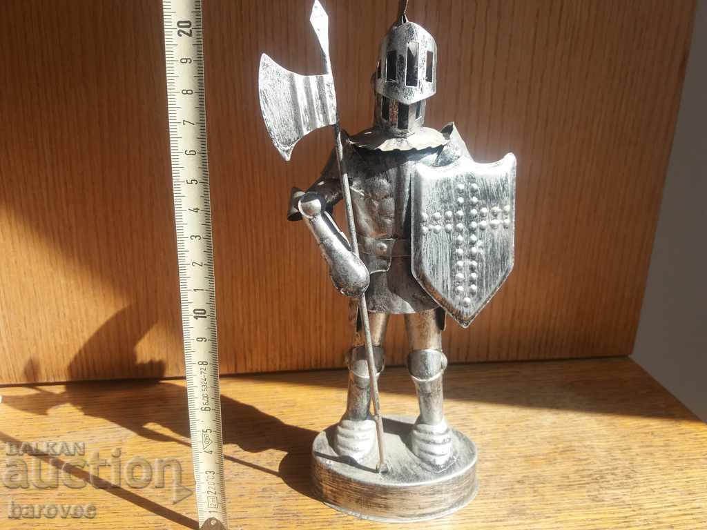 Metal figure of a knight