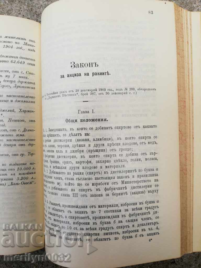 Principality of Bulgaria Collection of Laws 1903 year book - 6 Principality of Bulgaria Collection of Laws 1903 year book - 6