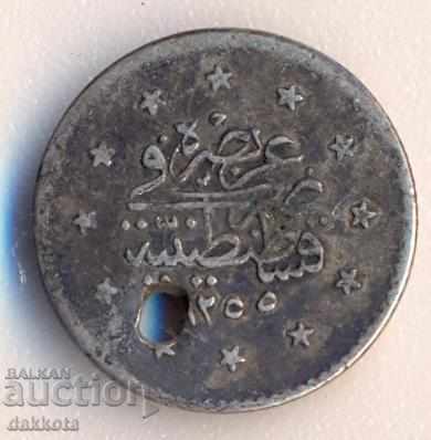 Turkey Curru 1857 year silver, R!