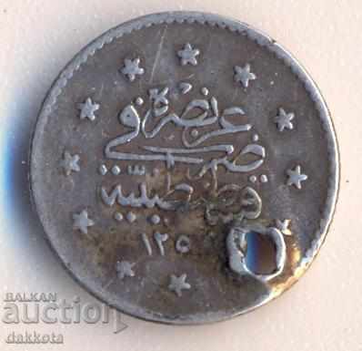 Turcia Kurush anul 1848, argint, R!
