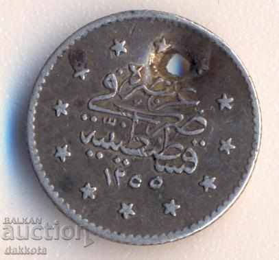 Turcia Kurush anul 1848, argint, R!