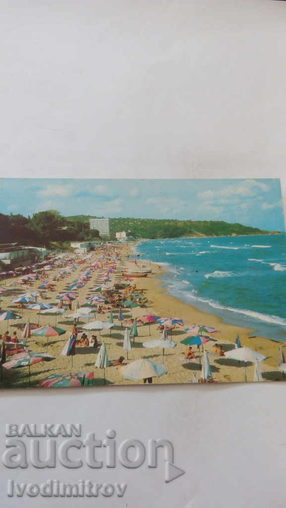 Пощенска картичка Дружба Плажът 1982