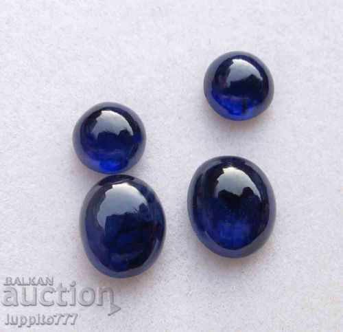7.50 carats sapphire 4 oval hat 2 pairs
