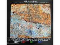 Сателитна снимка на София 63х54см 1992, NASA