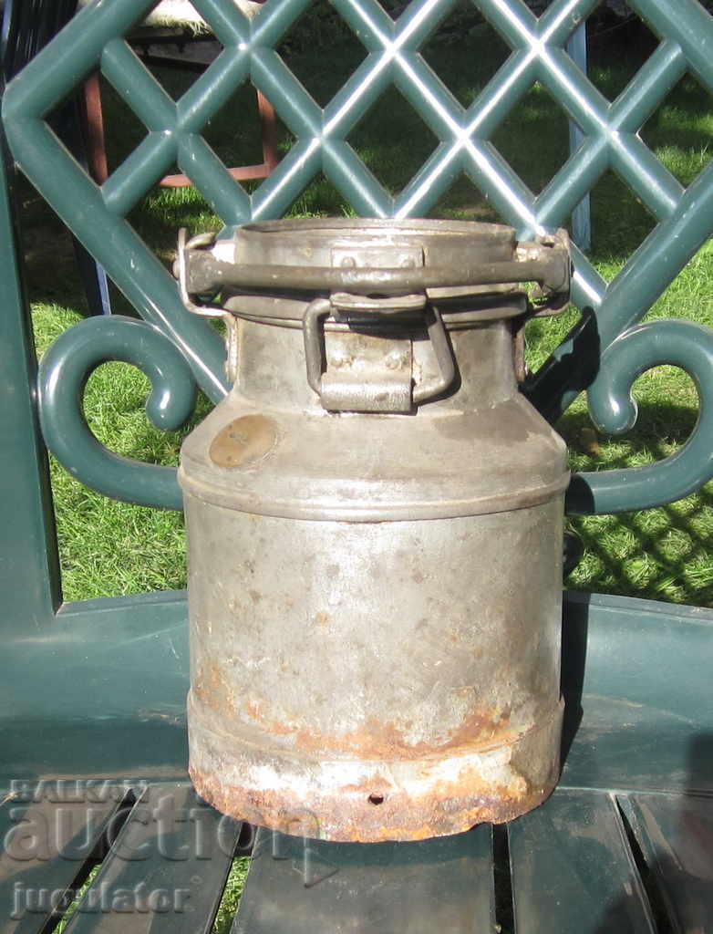 Auction  Rare old antique metal tin beer jug