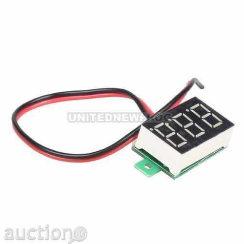 Auction  New digital ice voltmeter 2.5 - 30 volts with GREEN DIGITS