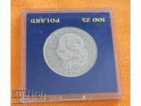 1976 - 100 zloty, Poland, silver, Kazimir Pulaski